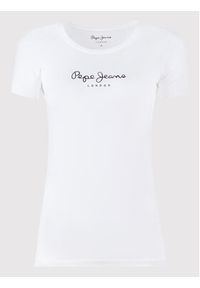 Pepe Jeans T-Shirt PL502711 Biały Slim Fit. Kolor: biały. Materiał: bawełna