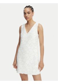 MICHAEL Michael Kors Sukienka koktajlowa MS6834YHHS Biały Regular Fit. Kolor: biały. Materiał: syntetyk. Styl: wizytowy #1