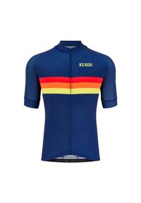 KEADA SPORTS - Męska koszulka kolarska z krótkim rękawem – Sunrise. Kolor: niebieski. Długość rękawa: krótki rękaw. Długość: krótkie. Sport: kolarstwo