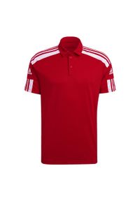 Koszulka polo do piłki nożnej męska Adidas Squadra 21 Polo z krótkim rękawem. Typ kołnierza: polo. Kolor: biały, czerwony, wielokolorowy. Długość rękawa: krótki rękaw. Długość: krótkie
