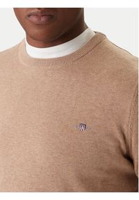 GANT - Gant Sweter 8030561 Beżowy Regular Fit. Kolor: beżowy. Materiał: bawełna #4