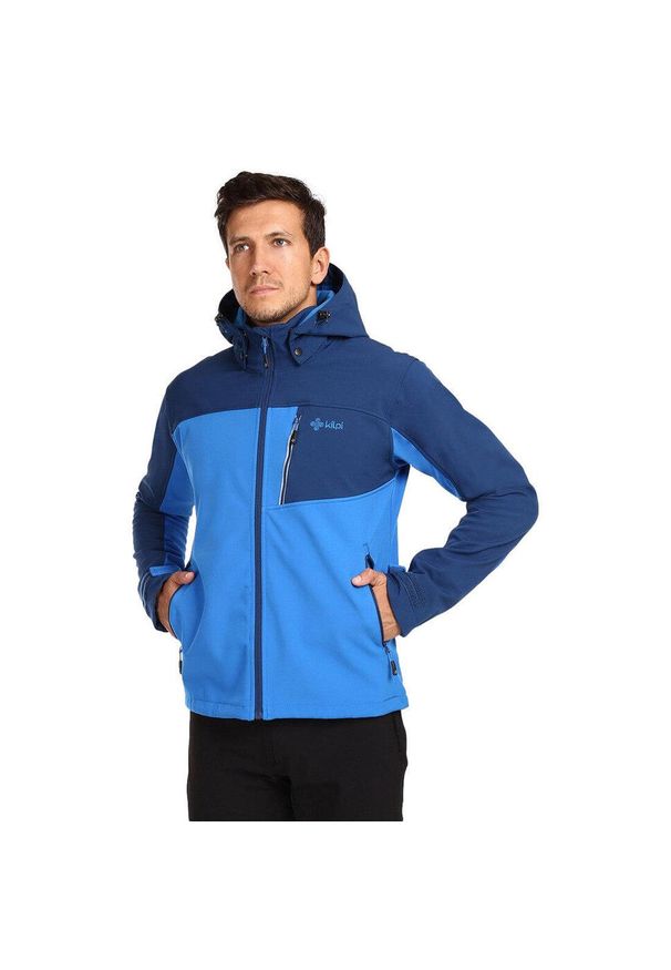 Męska kurtka softshell Kilpi RAVIO-M. Kolor: niebieski. Materiał: softshell. Sport: turystyka piesza