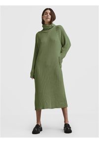 YAS Sukienka dzianinowa Mavi 26028660 Zielony Regular Fit. Kolor: zielony. Materiał: bawełna, syntetyk
