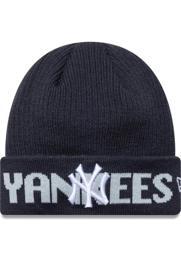 Czapka Beanie New Era Wordmark NYY Navy. Kolor: niebieski. Styl: sportowy