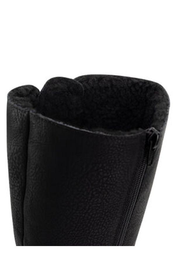 Rieker Kozaki 79953-00 Czarny. Kolor: czarny. Materiał: materiał