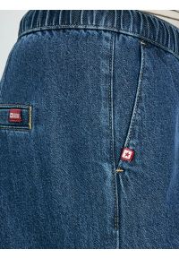 Big-Star - Jeansy damskie wide z pasem na gumkę niebieskie Suzie 387. Stan: podwyższony. Kolor: niebieski. Wzór: jednolity. Styl: elegancki #2
