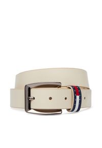 Tommy Jeans Pasek Tjw Bold Flag 3.0 AW0AW18099 Biały. Kolor: biały. Materiał: skóra #1