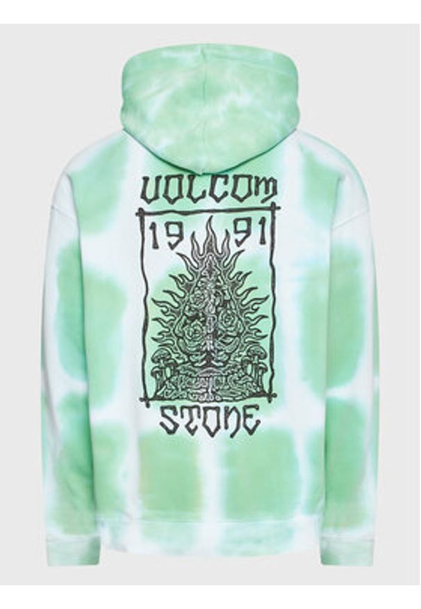 Volcom Bluza Trippin Dye A4112306 Zielony Loose Fit. Kolor: zielony. Materiał: bawełna