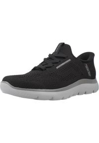 skechers - Kapcie SKECHERS SLIP-INS SUMMITS Czarny. Kolor: czarny. Materiał: tkanina