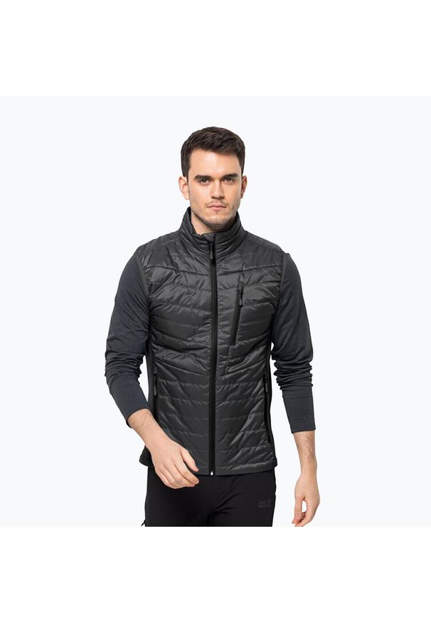 Bezrękawnik turystyczny męski Jack Wolfskin Routeburn Pro Ins. Kolor: czarny. Długość rękawa: bez rękawów