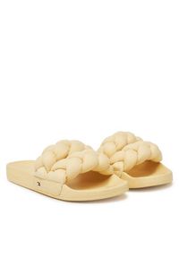 Tommy Jeans Klapki Tjw Braided Slide EN0EN02764 Żółty. Kolor: żółty. Materiał: materiał #4