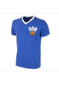 COPA FOOTBALL - Koszulka retro dla dorosłych - Mistrzostwa Świata DDR 1974 - Niebieska. Kolor: niebieski. Sport: wspinaczka, piłka nożna