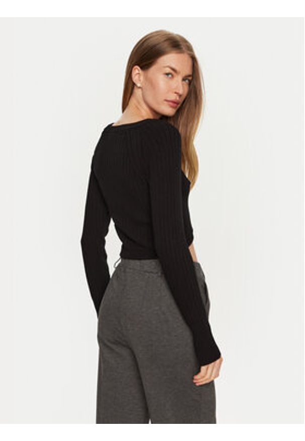 ViCOLO Sweter 77101S Czarny Regular Fit. Kolor: czarny. Materiał: syntetyk, wiskoza