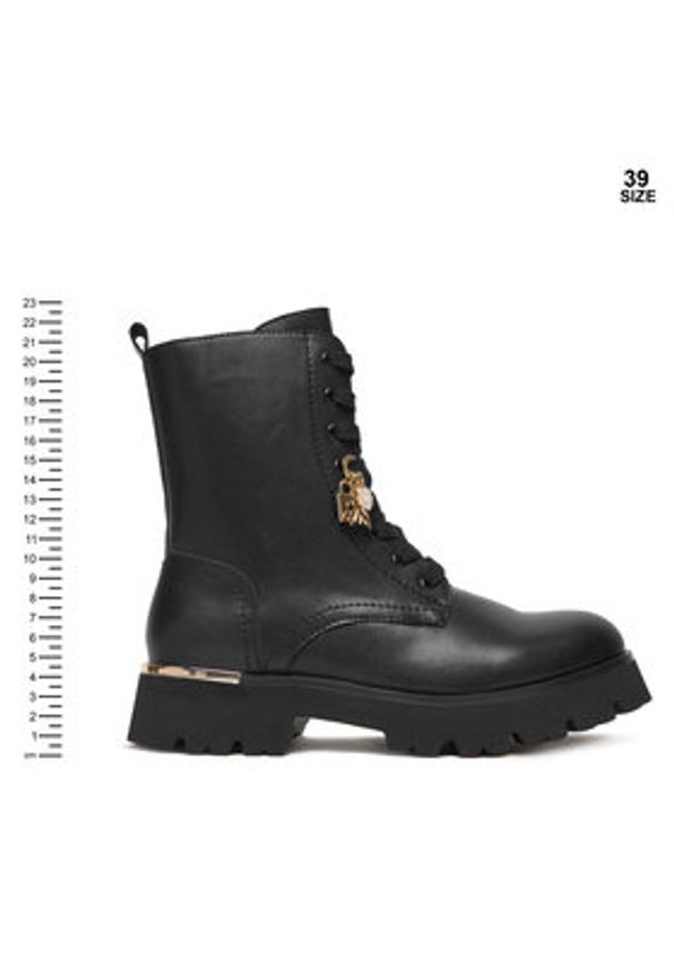 Patrizia Pepe Trzewiki PPJ977.31 Czarny. Kolor: czarny. Materiał: skóra