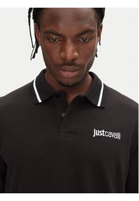 Just Cavalli Polo 78OAGT15 Czarny Regular Fit. Typ kołnierza: polo. Kolor: czarny. Materiał: bawełna #5