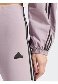 Adidas - adidas Legginsy Future Icons 3-Stripes IS3611 Fioletowy Slim Fit. Kolor: fioletowy. Materiał: bawełna