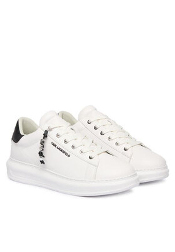 Karl Lagerfeld - KARL LAGERFELD Sneakersy Kapri KL52516 Biały. Kolor: biały. Materiał: skóra