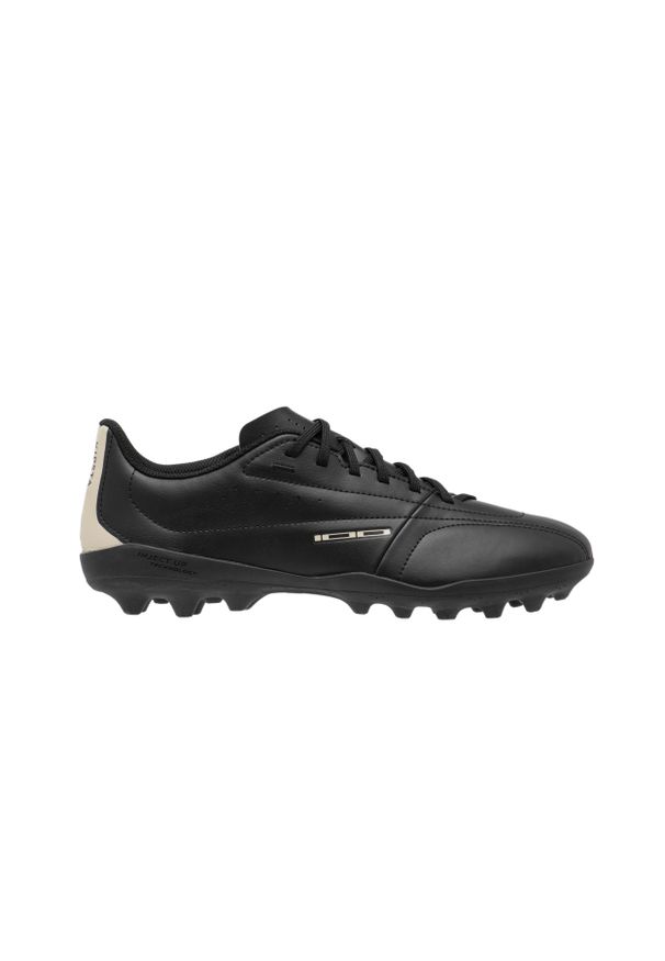 KIPSTA - Buty piłkarskie Kipsta 100 MG. Nosek buta: okrągły. Kolor: czarny. Materiał: skóra. Sport: piłka nożna