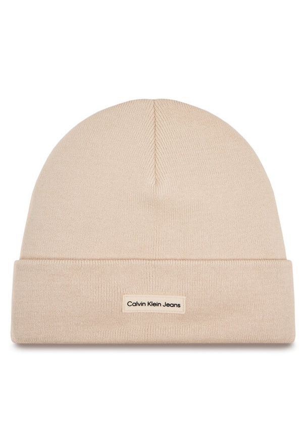 Calvin Klein Jeans Czapka Inst Patch Beanie K60K612322 Różowy. Kolor: różowy. Materiał: materiał