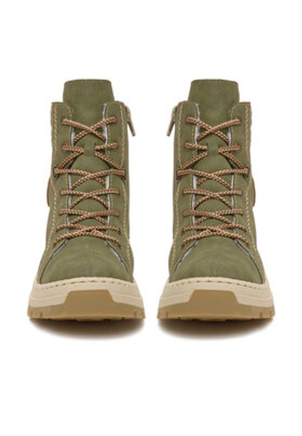 Rieker Trzewiki CEO-X9334-54 Zielony. Kolor: zielony. Materiał: materiał