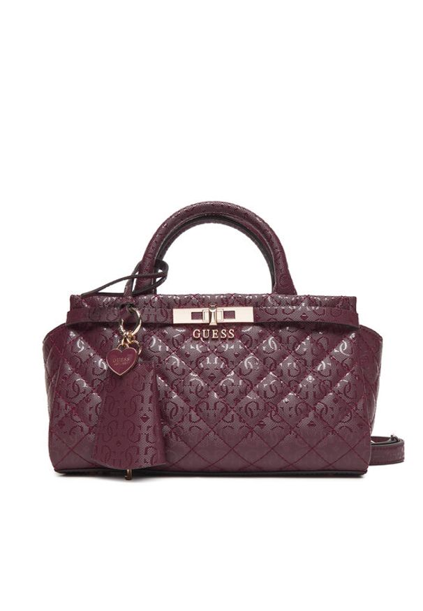 Guess Torebka Idra HWGG81 57050 Bordowy. Kolor: czerwony. Materiał: skórzane