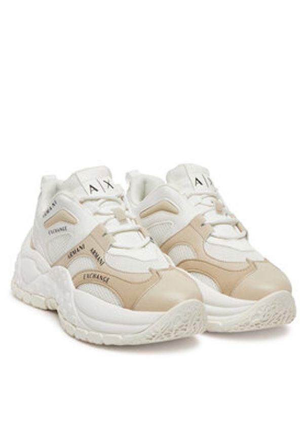 Armani Exchange Sneakersy XDX120 XV708 U626 Biały. Kolor: biały. Materiał: skóra