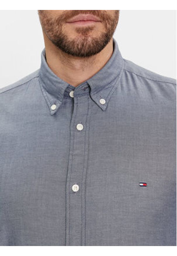 TOMMY HILFIGER - Tommy Hilfiger Koszula MW0MW33782 Granatowy Slim Fit. Kolor: niebieski. Materiał: bawełna