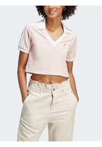 Adidas - adidas Polo Crop Polo Shirt IP3757 Różowy. Typ kołnierza: polo. Kolor: różowy. Materiał: syntetyk #7