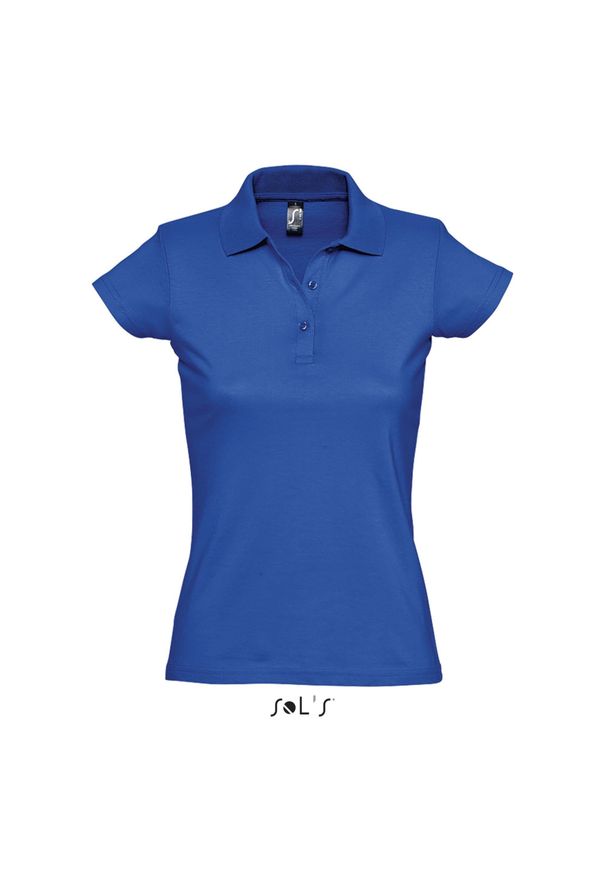 SOL'S - Damska koszulka polo Sol's Prescott. Okazja: na co dzień. Typ kołnierza: polo. Kolor: niebieski. Styl: casual