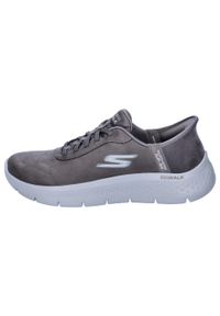 skechers - Tenisówki Skechers Model Go Walk Flex - Mali Slip-ins Kolor Szary. Okazja: na co dzień. Kolor: szary. Materiał: tkanina