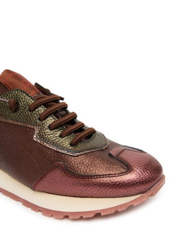 Hispanitas Sneakersy CHI254312 Bordowy. Kolor: czerwony. Materiał: skóra