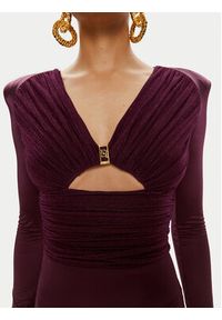 Elisabetta Franchi Kombinezon TU-019-46E2 Bordowy Slim Fit. Kolor: czerwony. Materiał: syntetyk #5