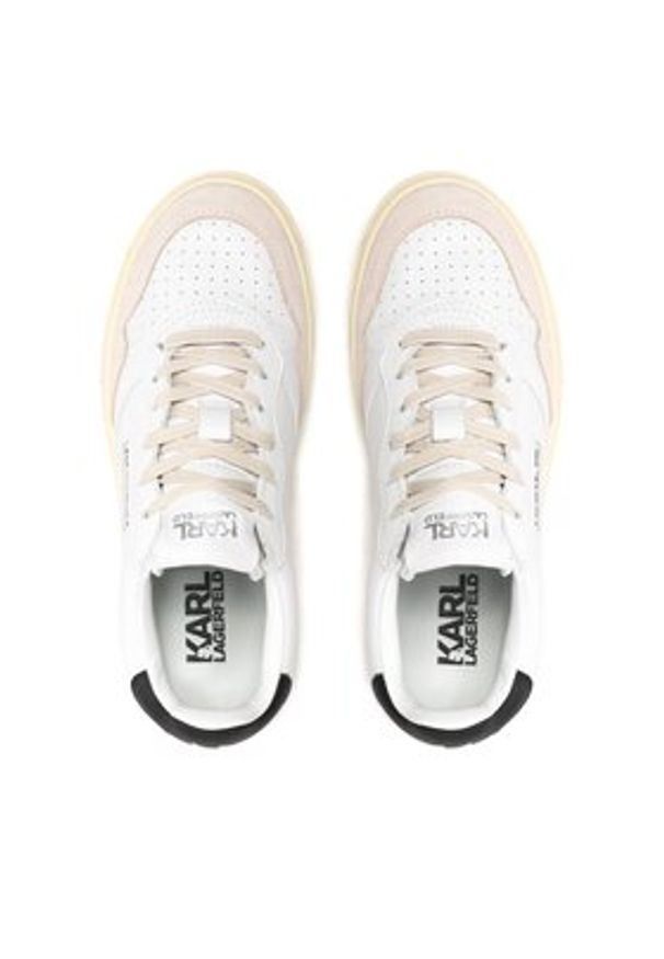 Karl Lagerfeld - KARL LAGERFELD Sneakersy KL63020 Biały. Kolor: biały. Materiał: skóra
