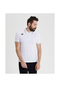 Koszulka polo Arena Team Polo shirt Solid Cotton. Typ kołnierza: polo. Kolor: biały. Materiał: bawełna. Wzór: gładki