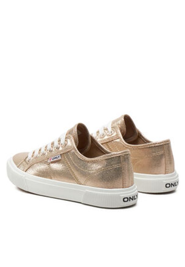 ONLY Shoes Tenisówki Nicola 15318574 Złoty. Kolor: złoty. Materiał: materiał