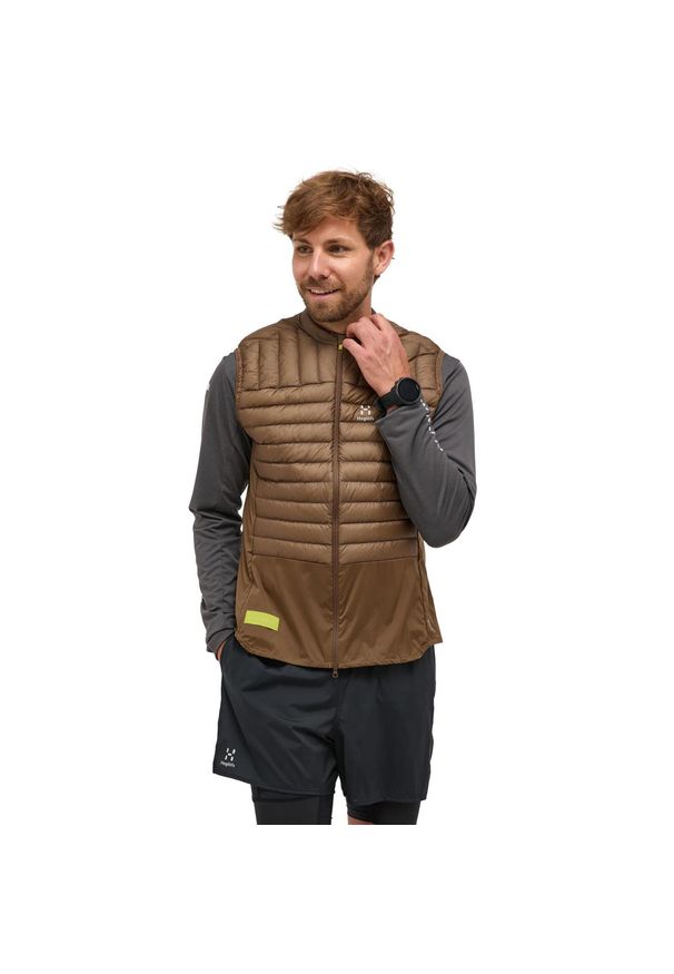 Haglöfs - Kamizelka puchowa L.I.M Intense Trail Down Vest. Kolor: brązowy. Materiał: puch