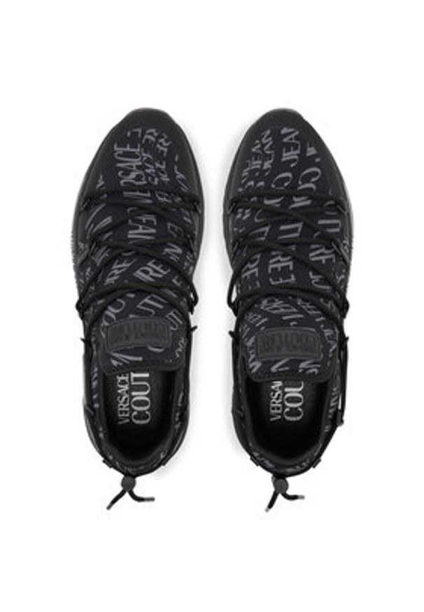 Versace Jeans Couture Sneakersy 79YA3SA6 ZSD06 U23 Czarny. Kolor: czarny. Materiał: skóra