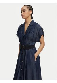 Liu Jo Sukienka koszulowa UA6315 D0335 Granatowy A-Line Fit. Kolor: niebieski. Materiał: lyocell. Typ sukienki: koszulowe #2
