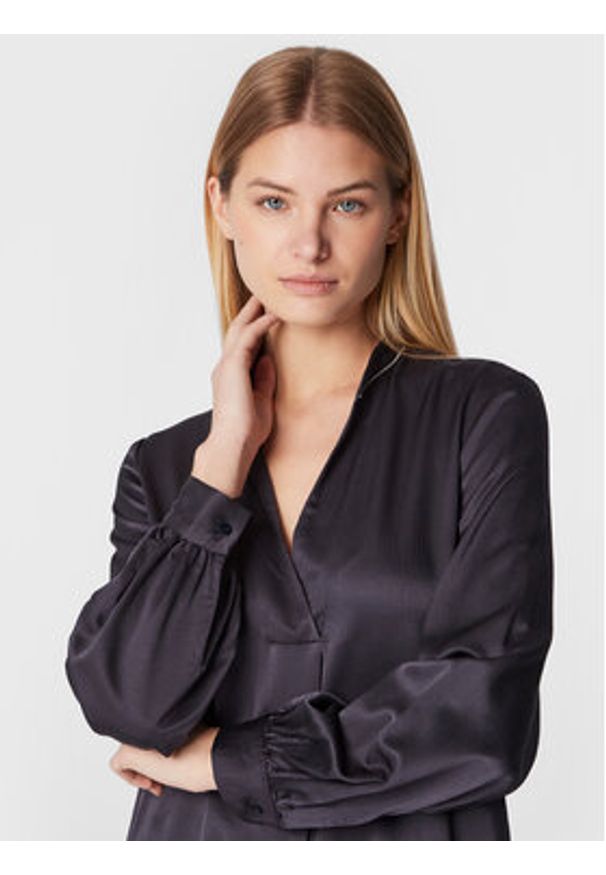 PESERICO - Peserico Sukienka codzienna S02172 Granatowy Regular Fit. Okazja: na co dzień. Kolor: niebieski. Materiał: wiskoza. Typ sukienki: proste. Styl: casual