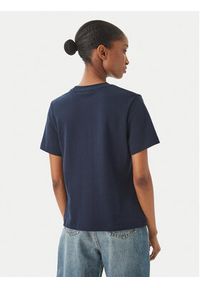 TOMMY HILFIGER - Tommy Hilfiger T-Shirt Logo Interlock WW0WW48707 Granatowy Regular Fit. Kolor: niebieski. Materiał: bawełna #3