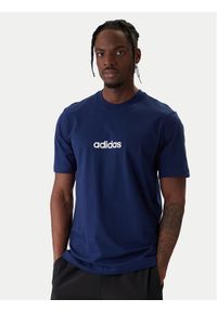 Adidas - adidas T-Shirt Essentials Linear JE8999 Granatowy Regular Fit. Kolor: niebieski. Materiał: bawełna #1