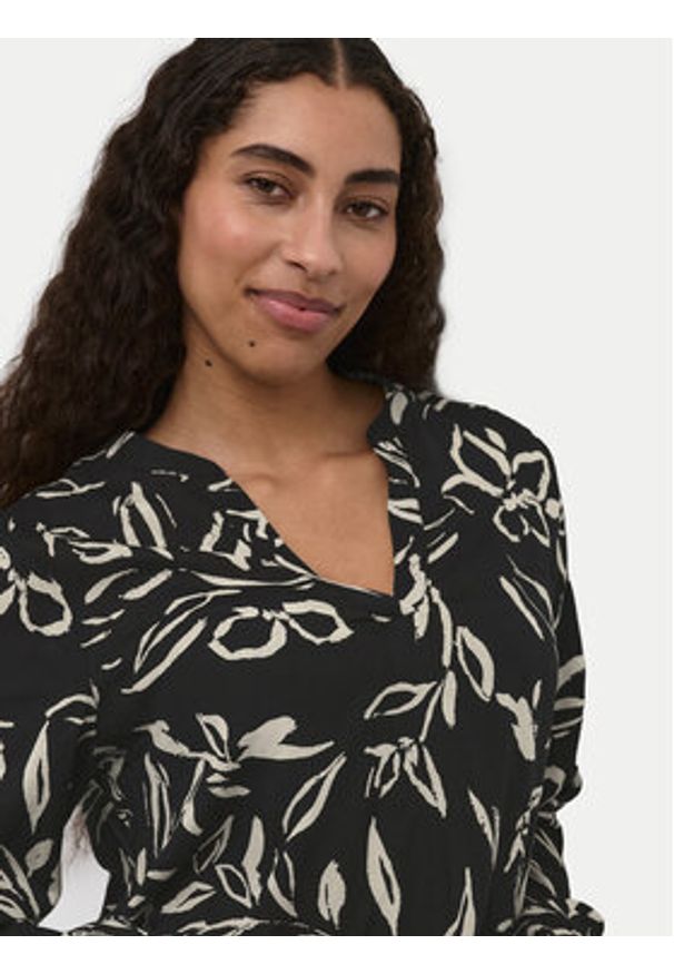 Kaffe Bluzka Ditte 10507919 Czarny Regular Fit. Kolor: czarny. Materiał: wiskoza