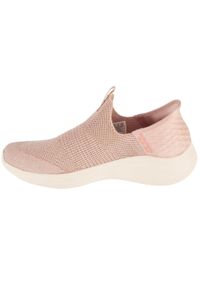 skechers - Buty sportowe Sneakersy damskie, Slip-Ins Ultra Flex 3.0 - Glitter Me. Kolor: różowy. Sport: turystyka piesza