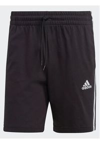 Adidas - adidas Szorty sportowe Essentials 3-Stripes Shorts IC9378 Czarny Regular Fit. Kolor: czarny. Materiał: bawełna. Styl: sportowy #4