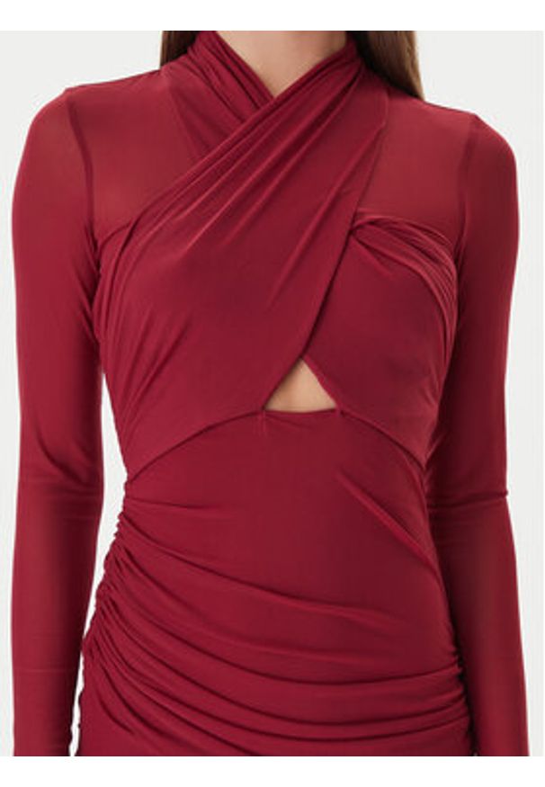 BARDOT - Bardot Sukienka wieczorowa Veria 59987DB Bordowy Regular Fit. Kolor: czerwony. Materiał: syntetyk. Styl: wizytowy