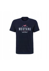 Męski T-Shirt Mustang Style Alex C Print Dark Sapphire 1016683 4136. Wzór: nadruk #2