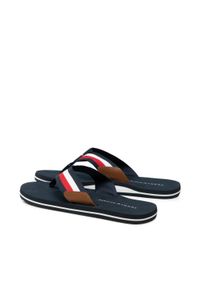 Japonki TOMMY HILFIGER - Corporate Hilfiger Beach Sandal FM0FM03380 Desert Sky DW5. Okazja: na plażę. Kolor: niebieski. Materiał: materiał. Sezon: lato #8