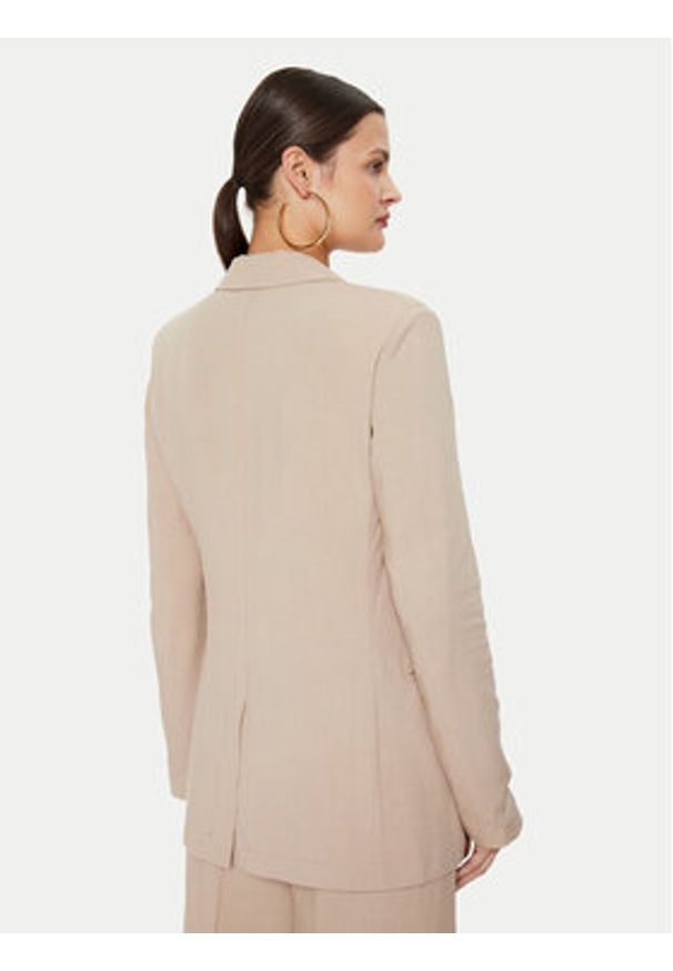 ViCOLO Marynarka TB1561 Beżowy Regular Fit. Kolor: beżowy. Materiał: wiskoza