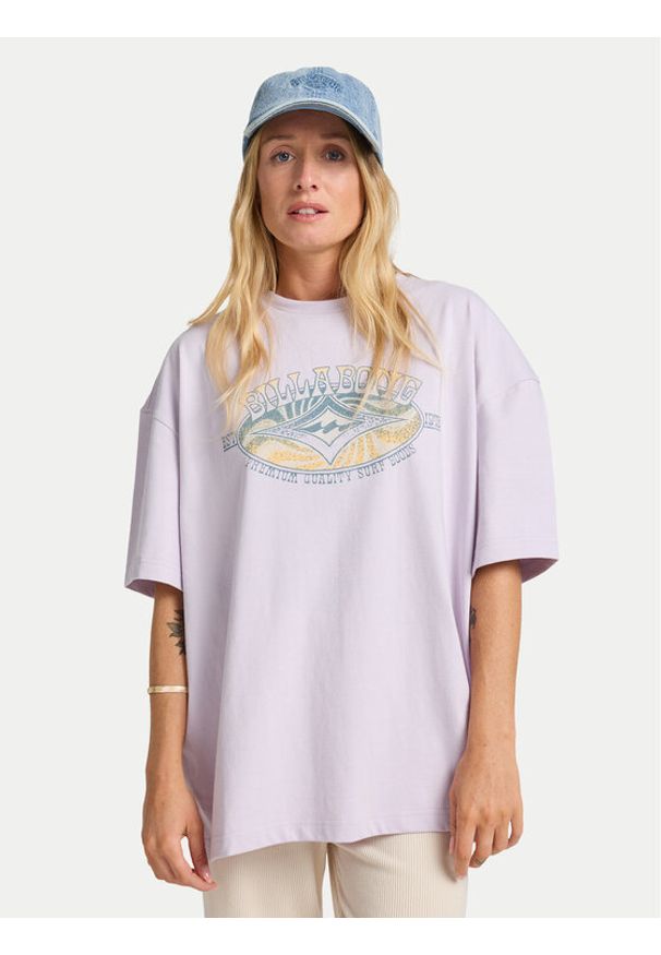 Billabong T-Shirt Quality Surf EBJZT00504 Fioletowy Loose Fit. Kolor: fioletowy. Materiał: bawełna