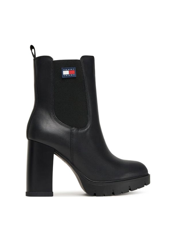 Tommy Jeans Botki Tjw EN0EN02831 Czarny. Kolor: czarny. Materiał: skóra